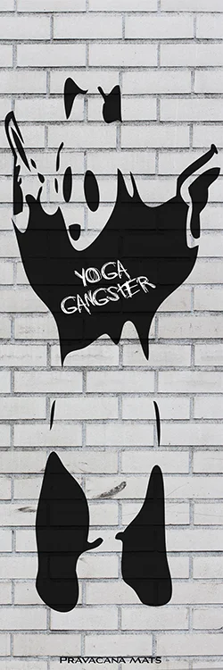 black white big panda printed latex yoga mat