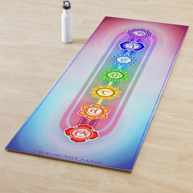 Yoga Mats Chakra Rainbow Print Yoga Mat Pravacana Mats