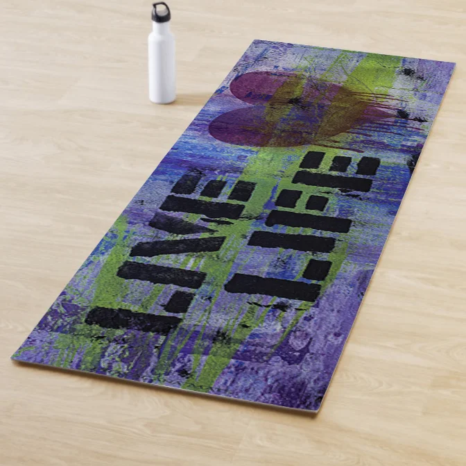 blue green purple heart live life printed design