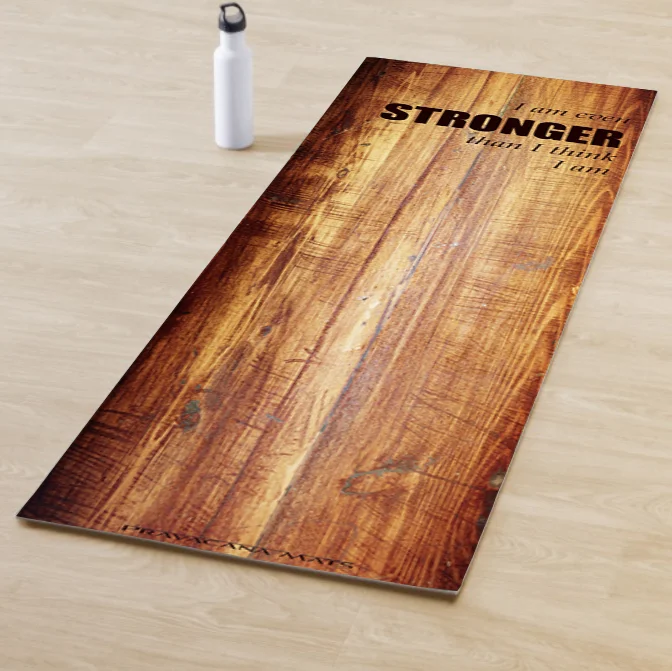 stronger brown wooden inspired yoga mat