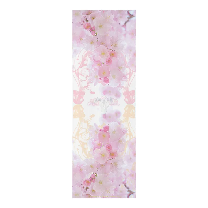 pink boho blossom floral bohemian design yoga mat