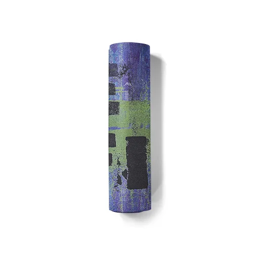 blue green purple heart live life printed design