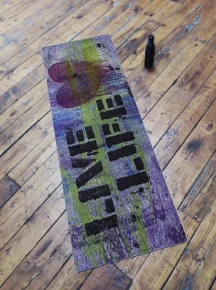 blue green purple heart live life printed design