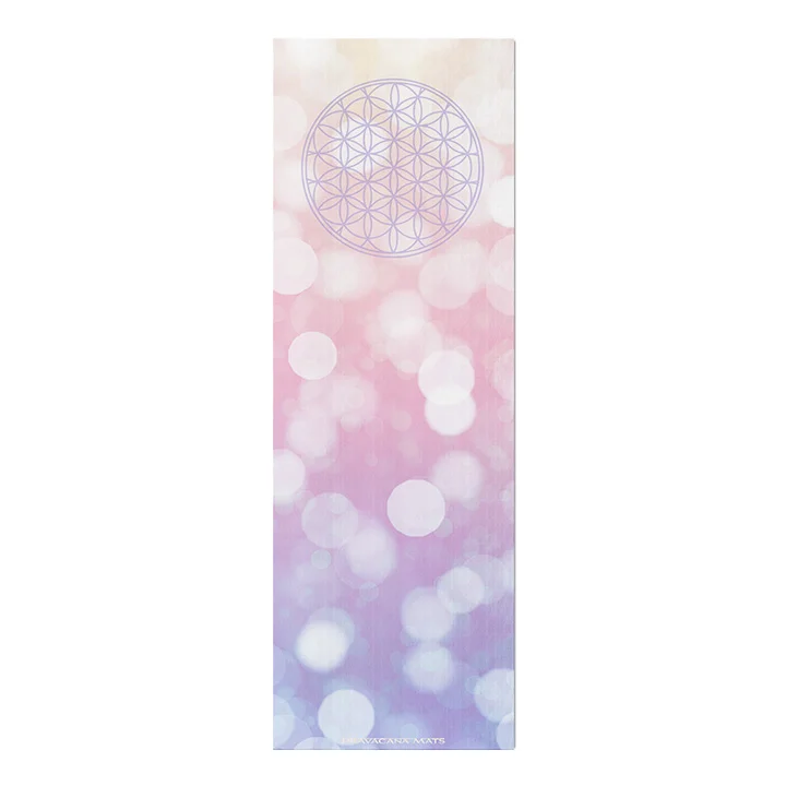 Bokeh Pink Purple Flower of Life Yoga Mat