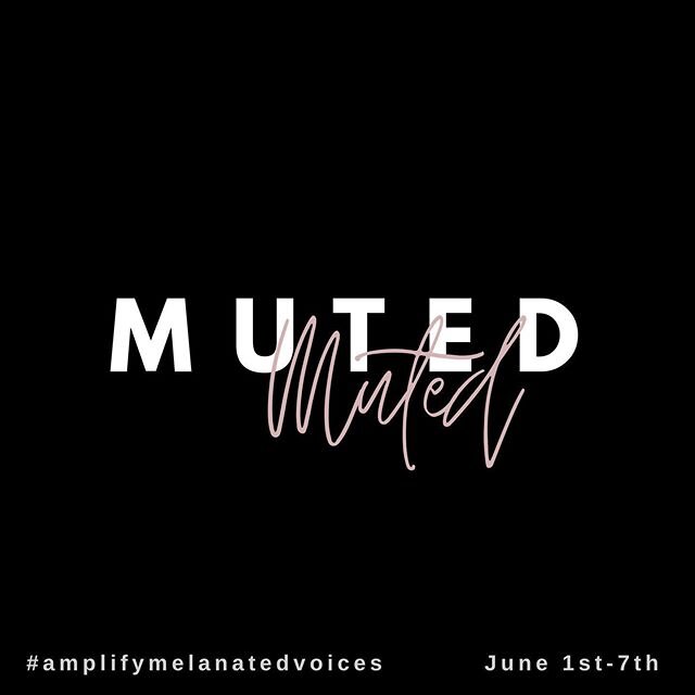 We stand together 🗣 I along with many of my fellow creatives are taking this time to stop regular postings, promotional advertising, and emails to show our support and #amplifymelanatedvoices . I am still here for my clients and will answer messages