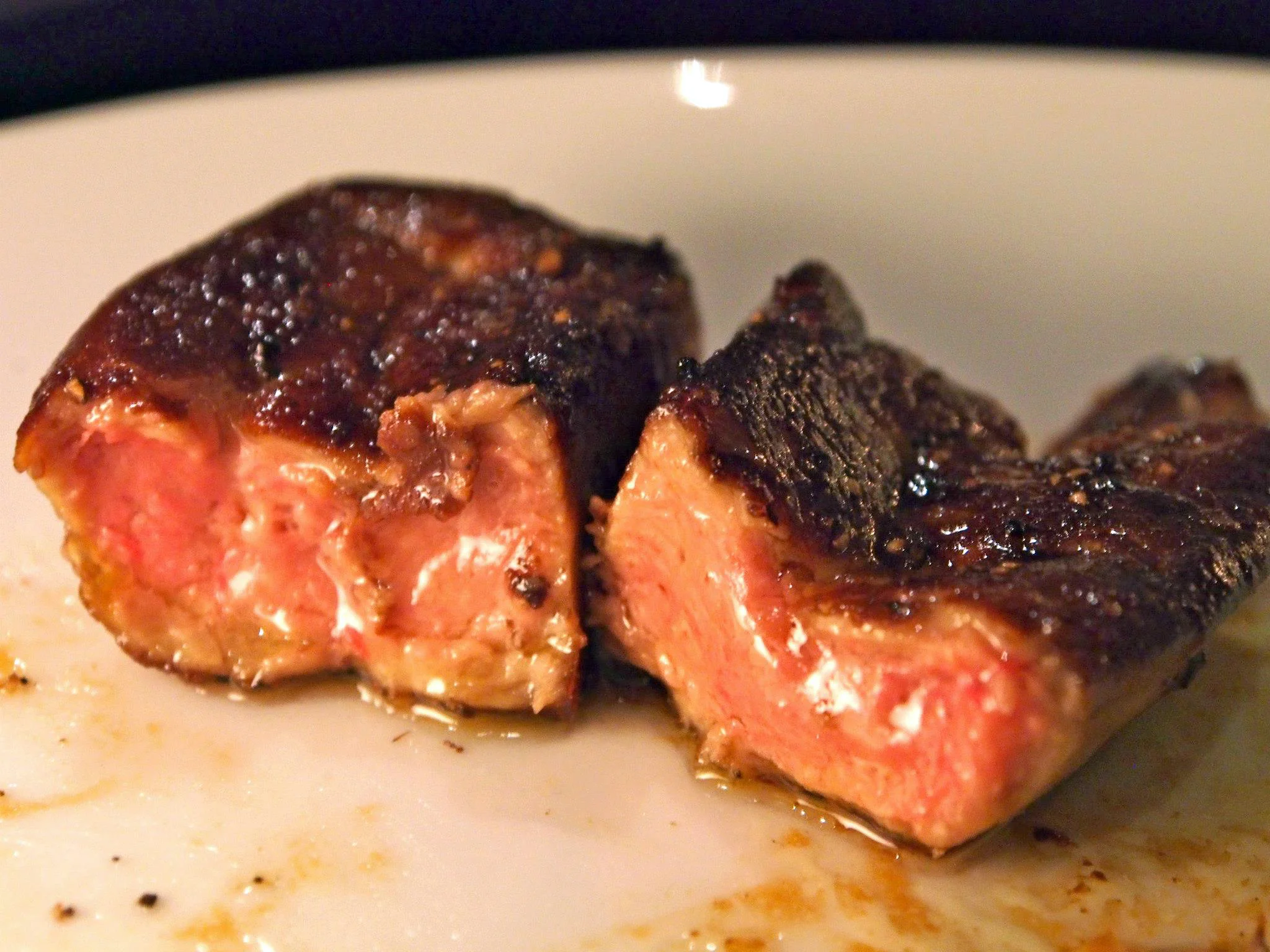 close-up of the decadent foie gras