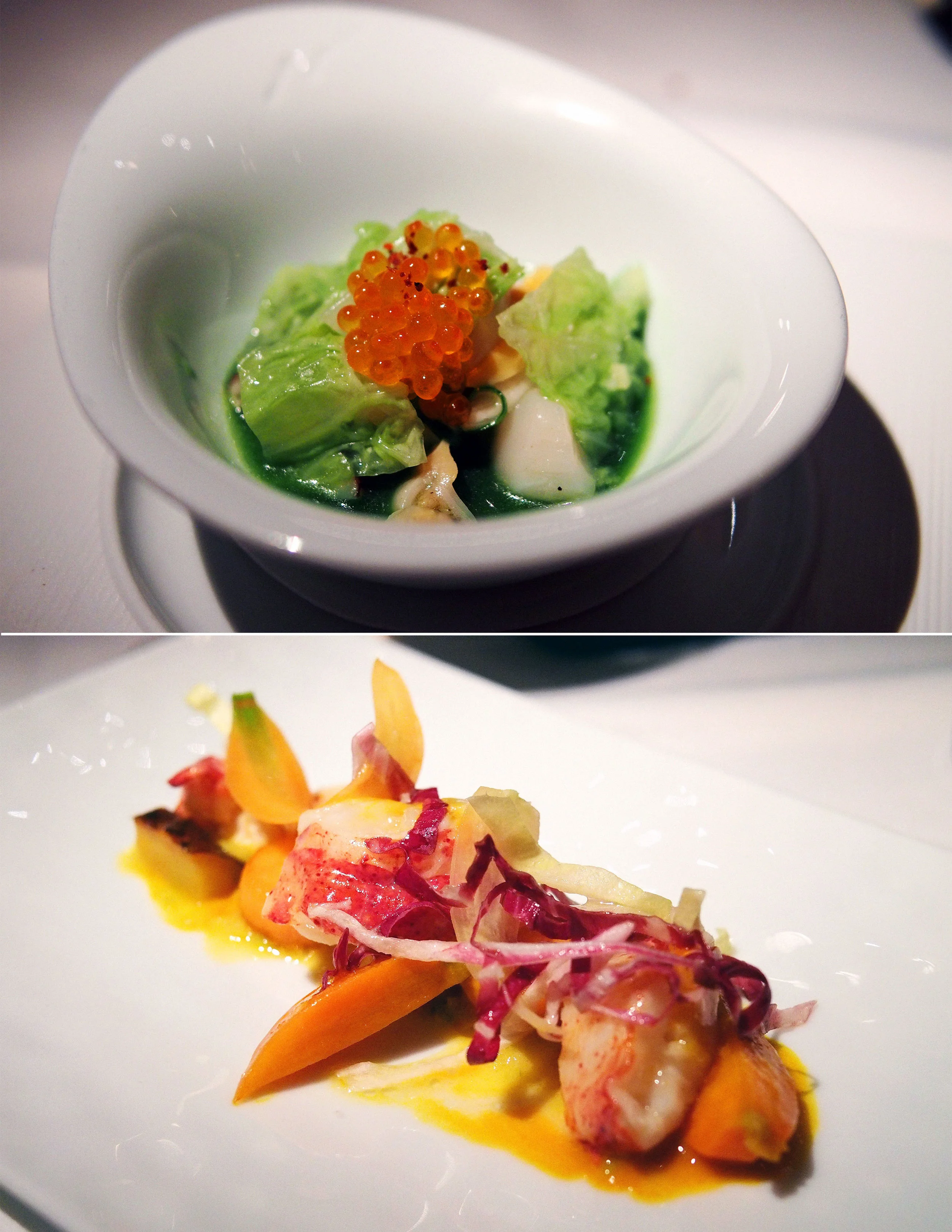 scallops and lobster