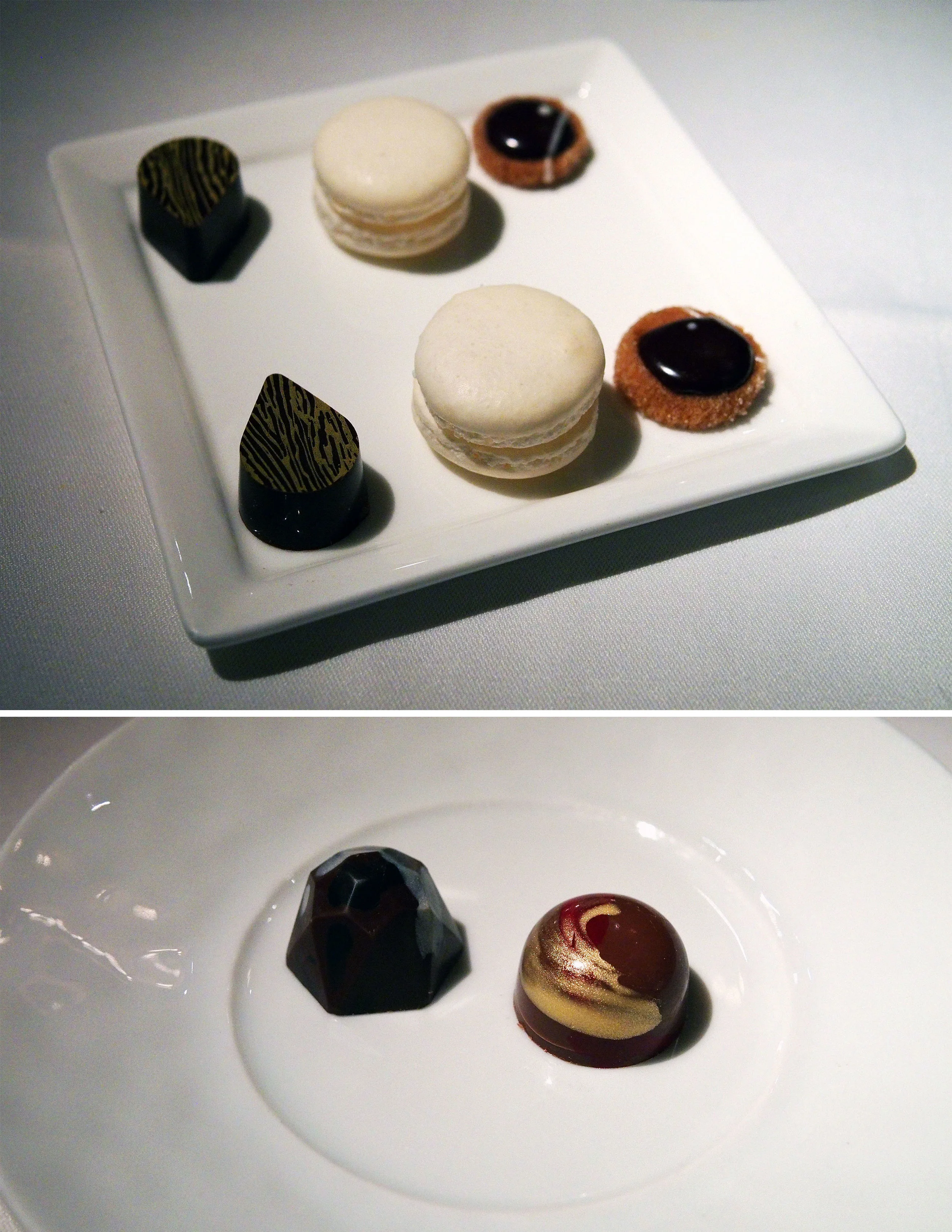 chocolates and coconut macarons