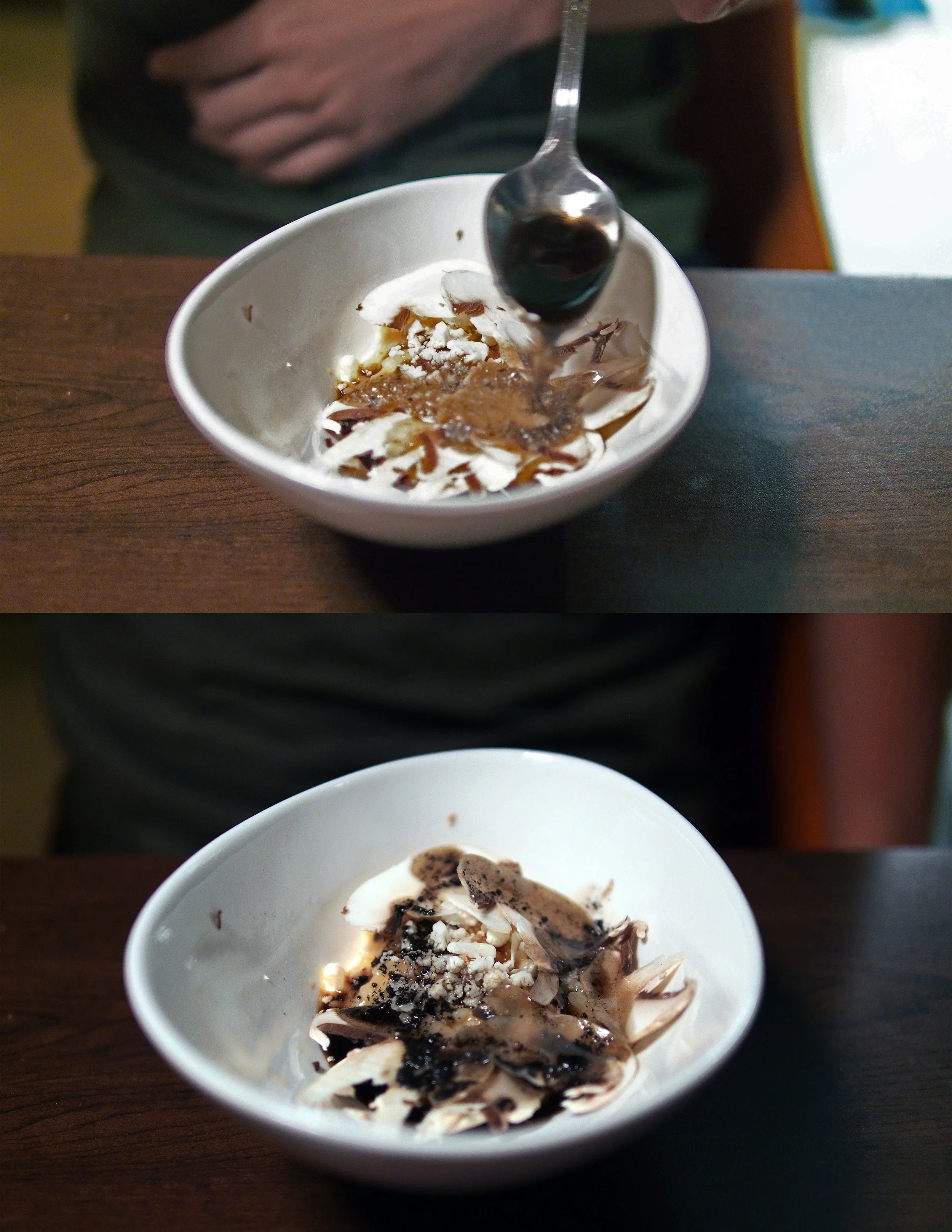 Wild mushroom over rice with brown butter sauce