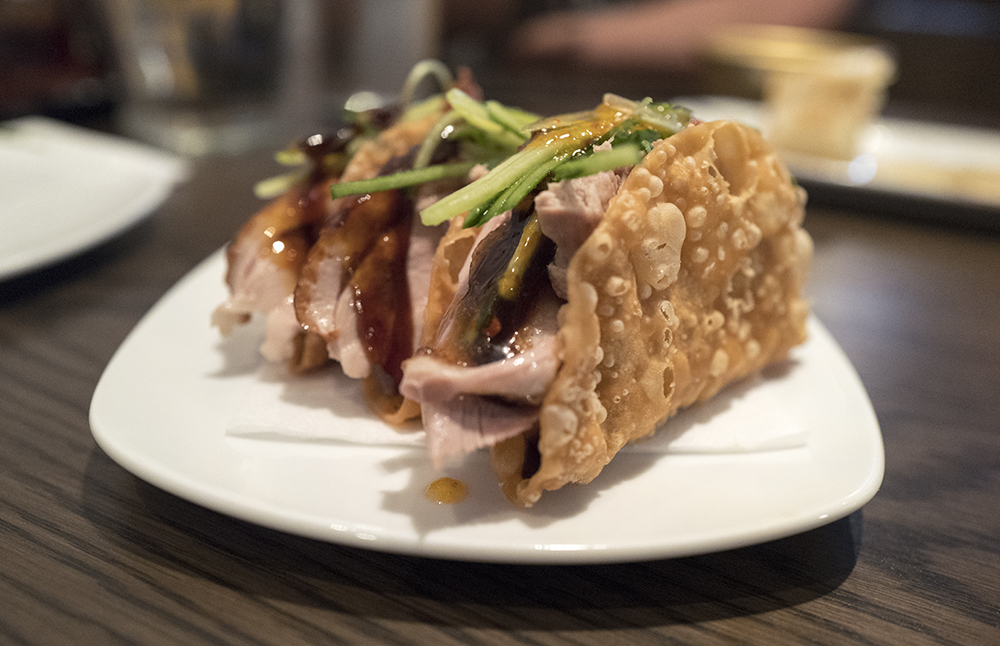 Crunchy duck tacos