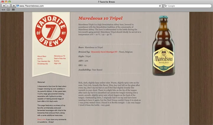 Here's one of the sections among some others including terminology, ingredients, etc.