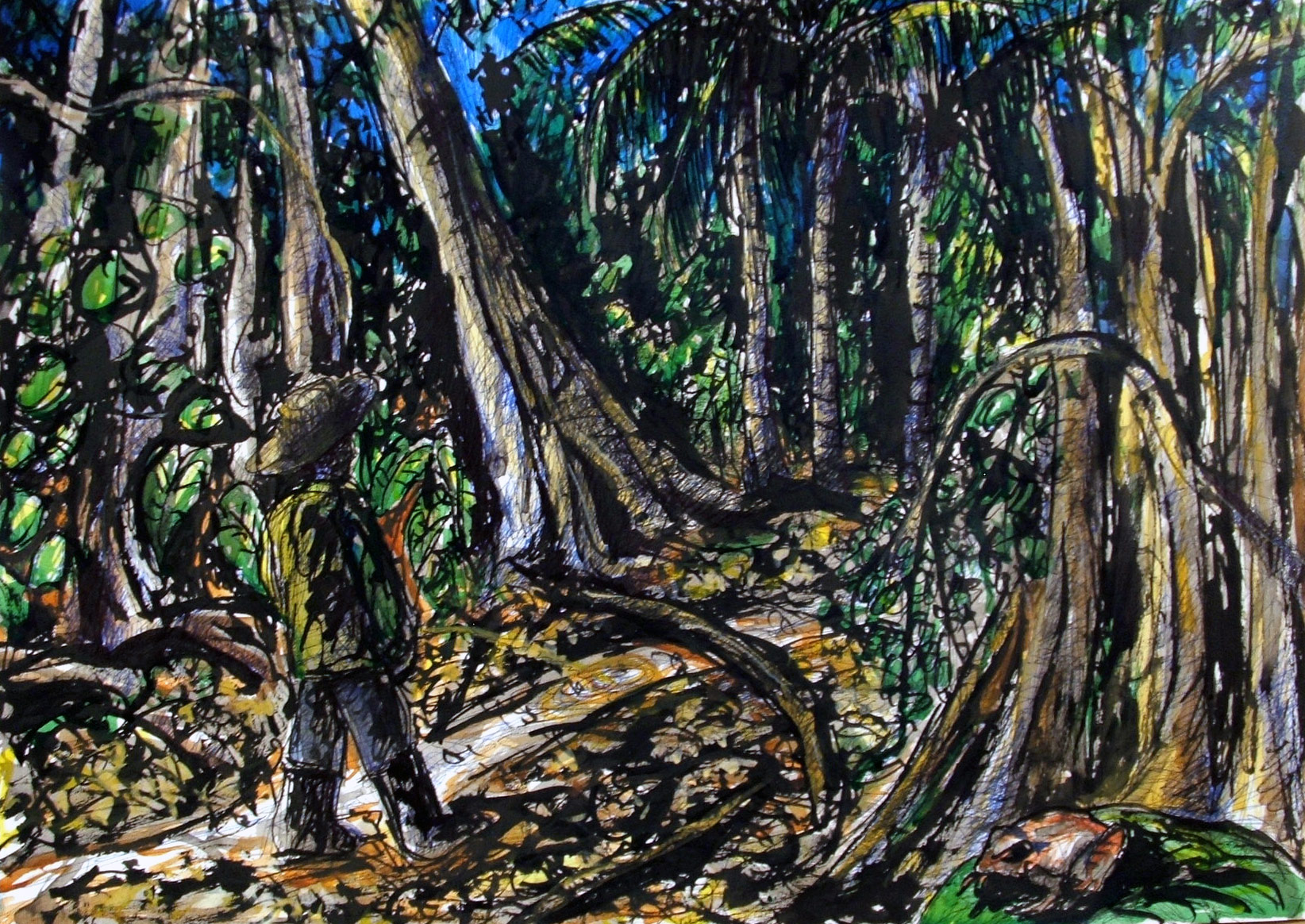 After 10 long years the creek is flowing again (ink on paper) 2010