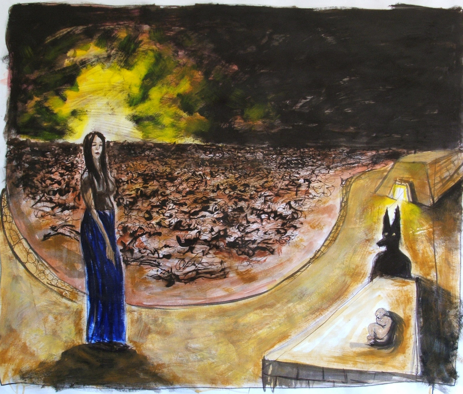 Dream from 2002 (mixed media on paper) 2006