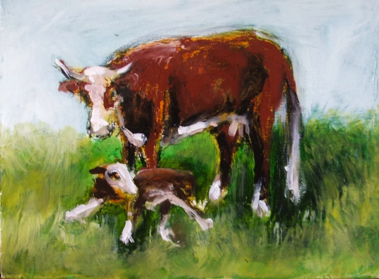 cow-and-new-calf-(oil-on-ply)-150mmx-300mm-2007.jpg