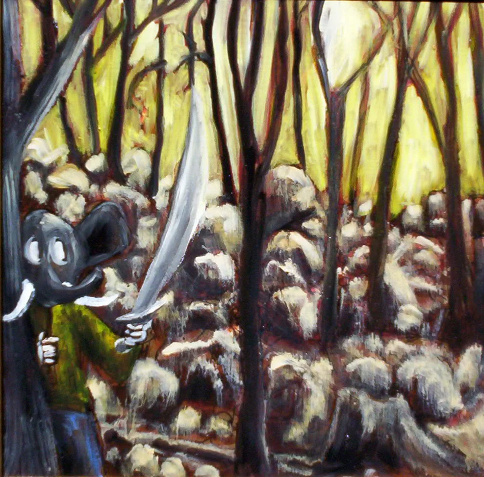 roguemaleandruinedforest(oilonply300x300mm)2003.jpg