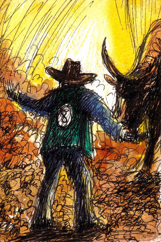 Rodeo-clown2-Oakey-a6-inkand-wash-on-paper-2008.jpg