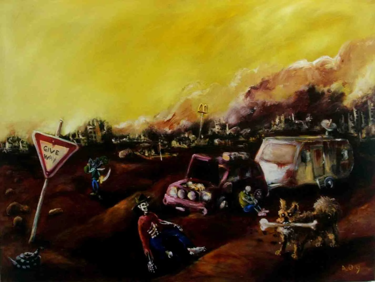 Anthropocene # 2 (Bleached Nomads) (oil on canvas)1200x900mm 2013