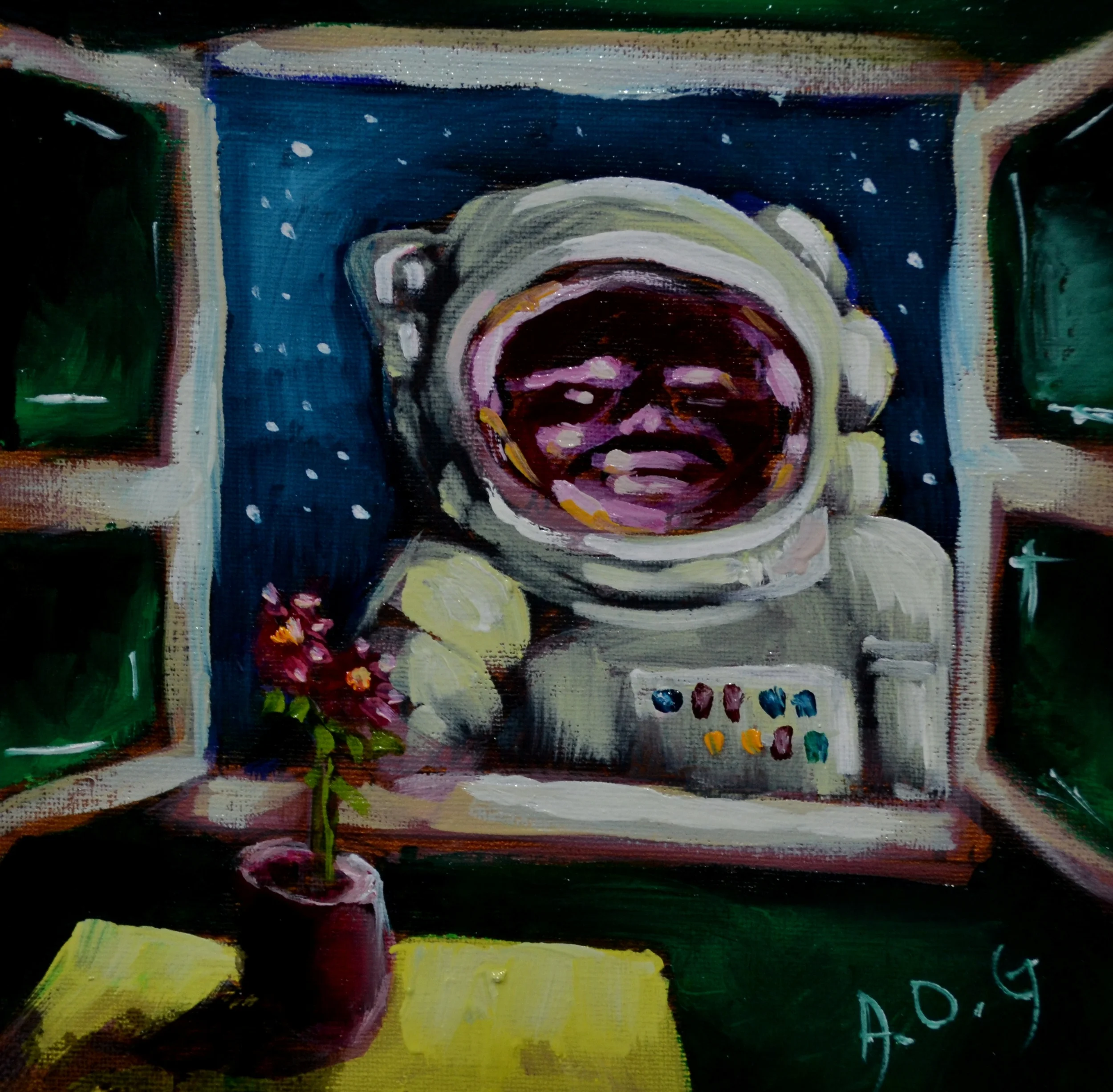 The Nightmare (oil on canvas board) 200x200mm 2015
