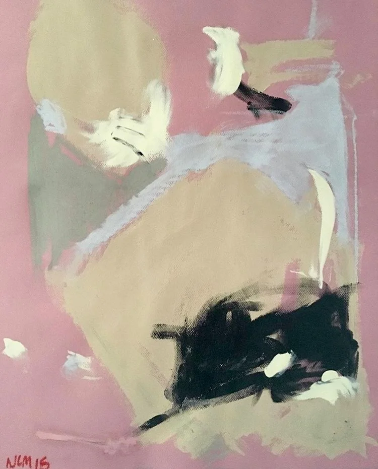Paint on Pink, oil on paper, 20 x 24 inches, 2016