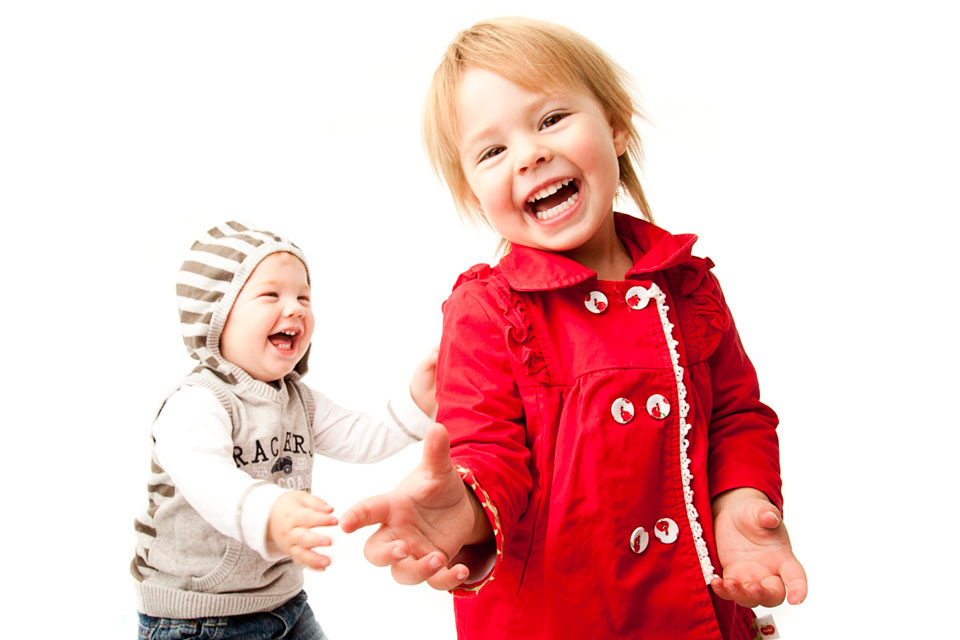 kids having fun in the studio