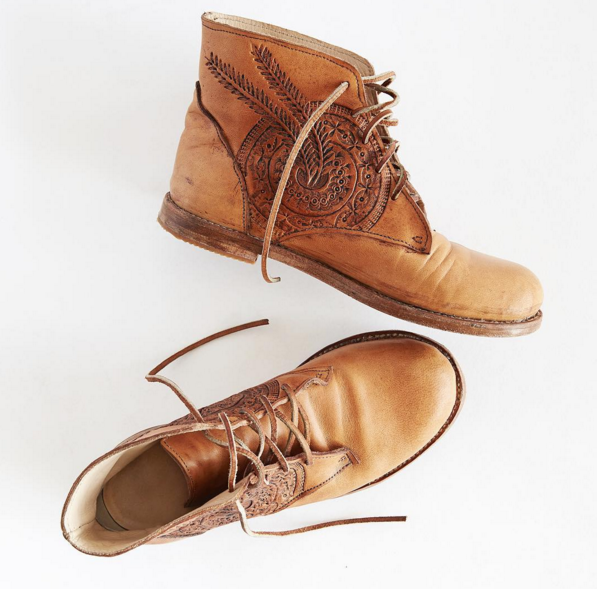 advanced leather tooling on boots