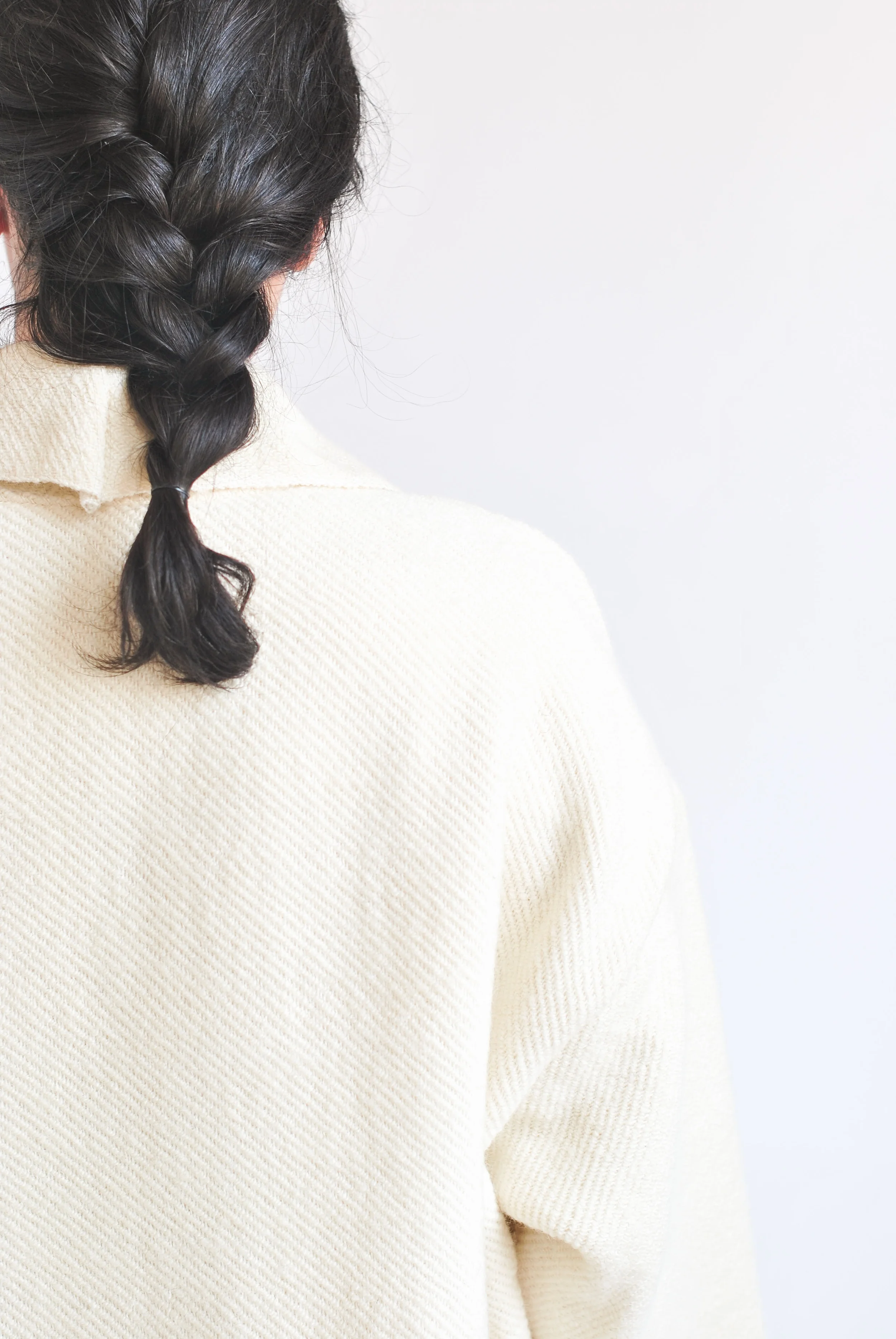 COAT 3, WOOL TWILL, GREY BAND