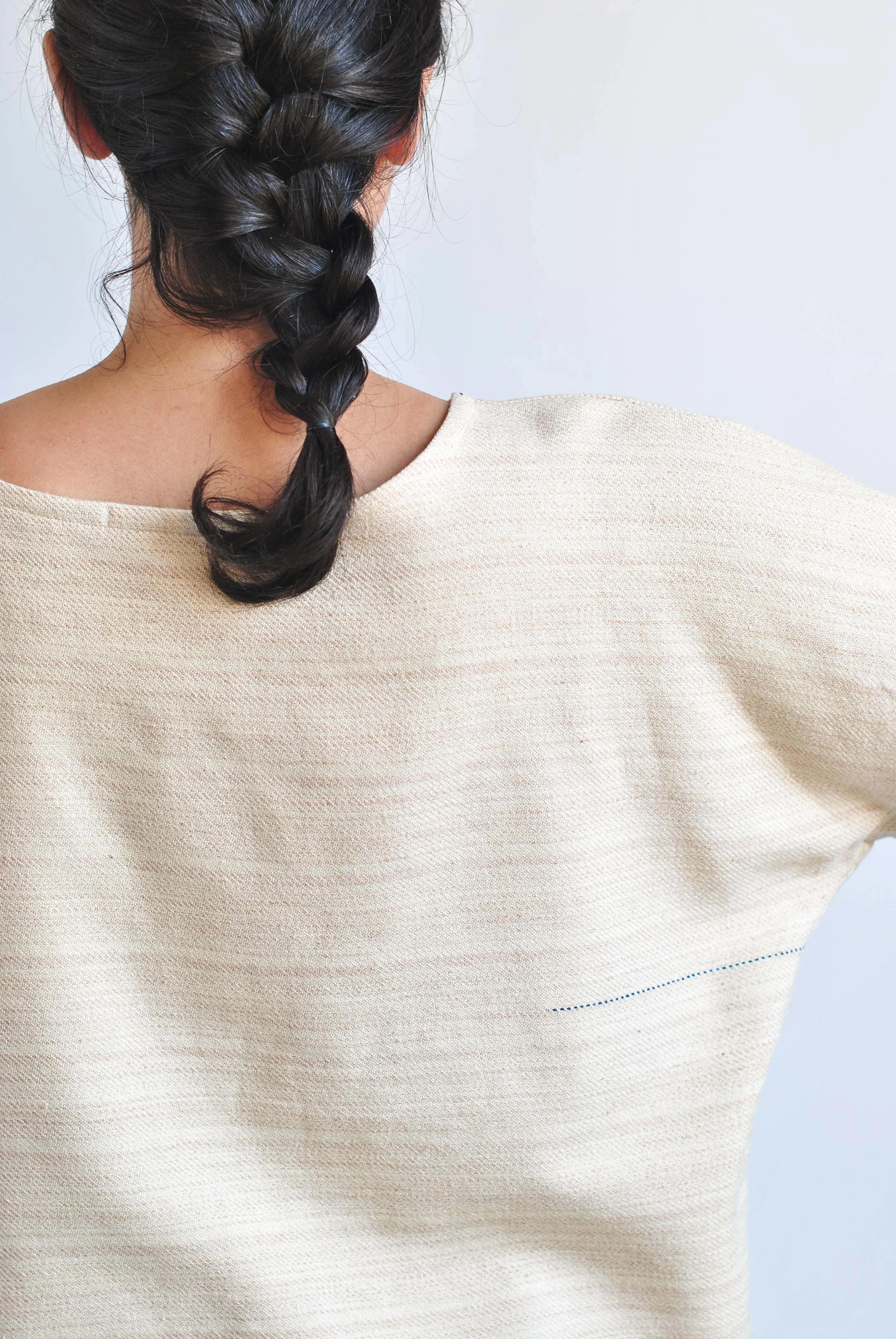 SHIRT 3, INDIGO SPLICE, NATURAL