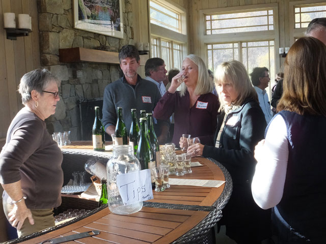 We were treated to tastings of various kinds of ciders.