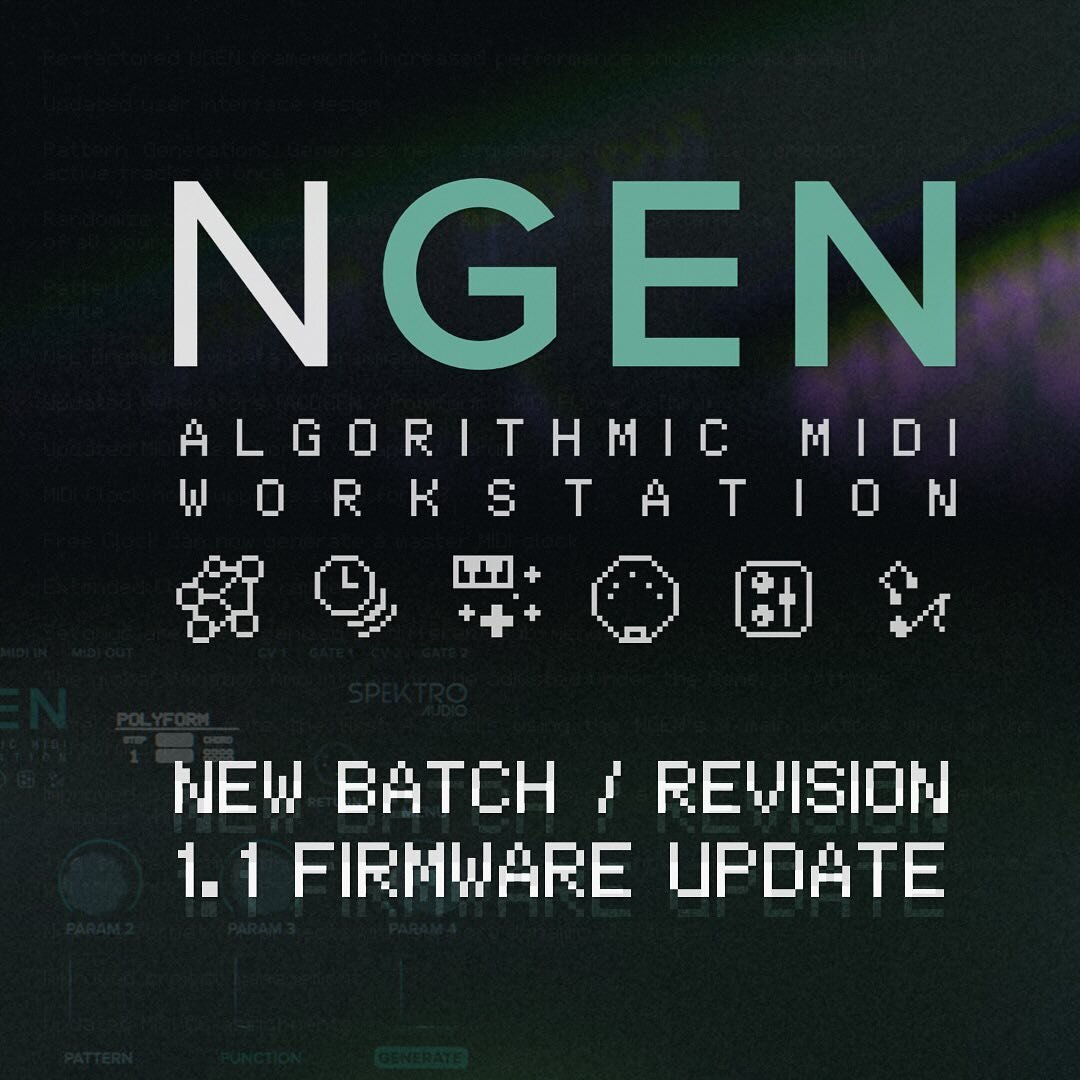 Check out the latest news about NGEN, our Algorithmic MIDI Workstation! 🎛⁣
⁣
We have a new NGEN hardware revision ready, more information about the second batch pre-orders and a new 1.1 firmware update for NGEN!⁣
⁣
For more information about NGEN, c