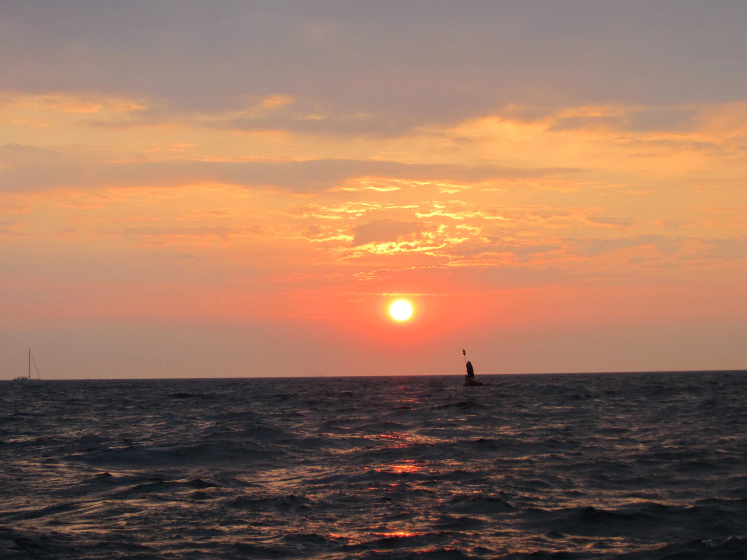 Soloppgang på vei fra Helgoland