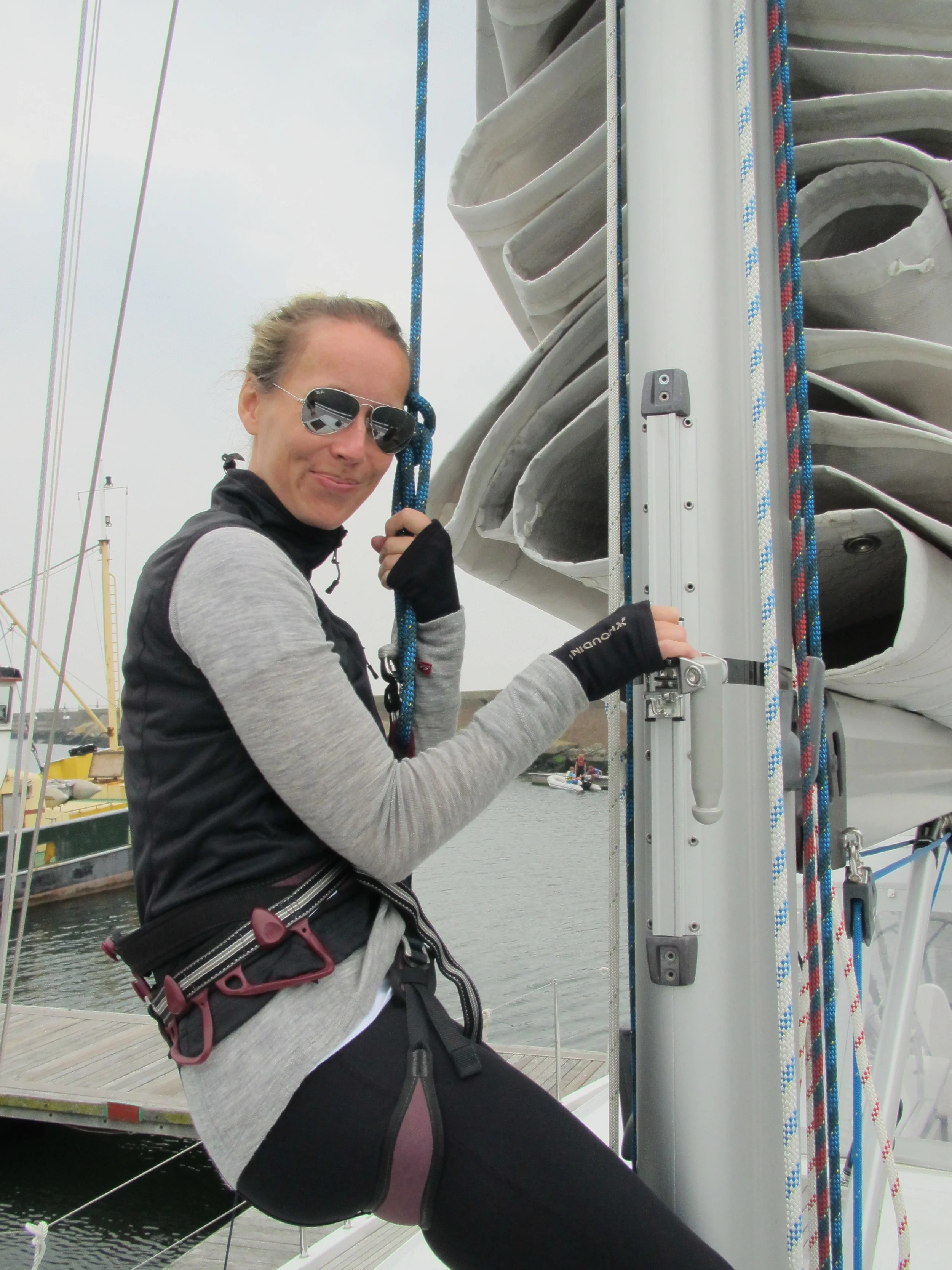 Storseilfall og tauene til lazybagen i krøll