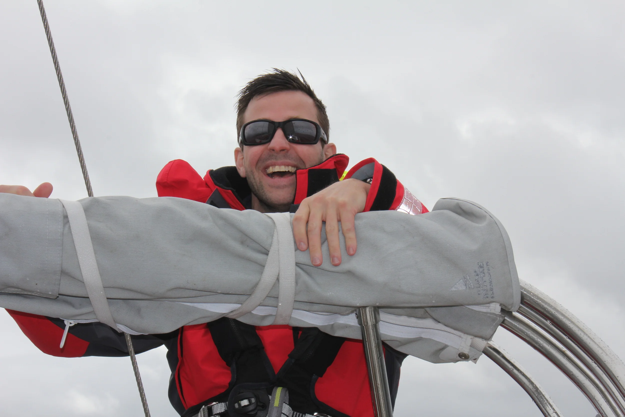 Tobias og Knut fikk seg en skikkelig bra seiledag med Belle