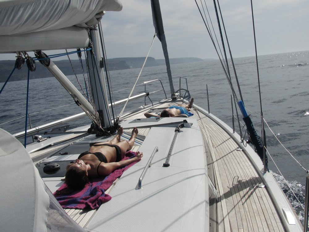 Solhungrige nordmenn på dekk