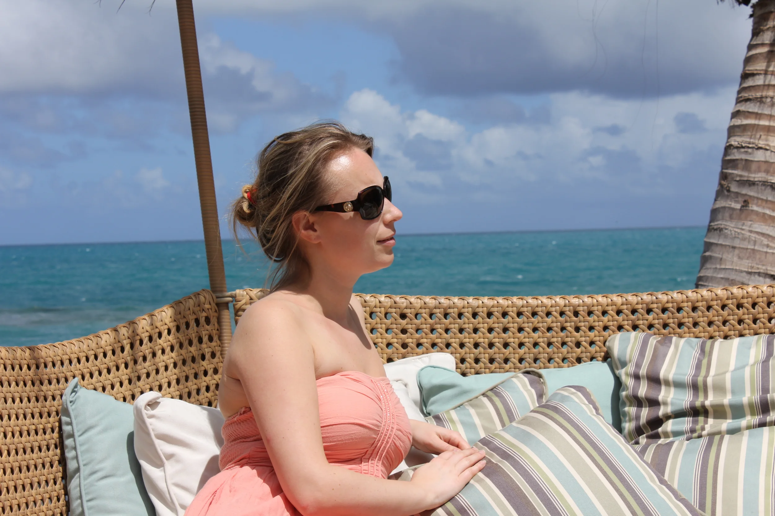 Christine ser ut til å nyte Karibien