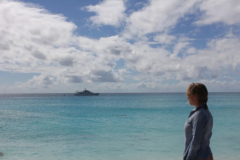 Christine ser Air France-flyet komme for å ta henne med hjem