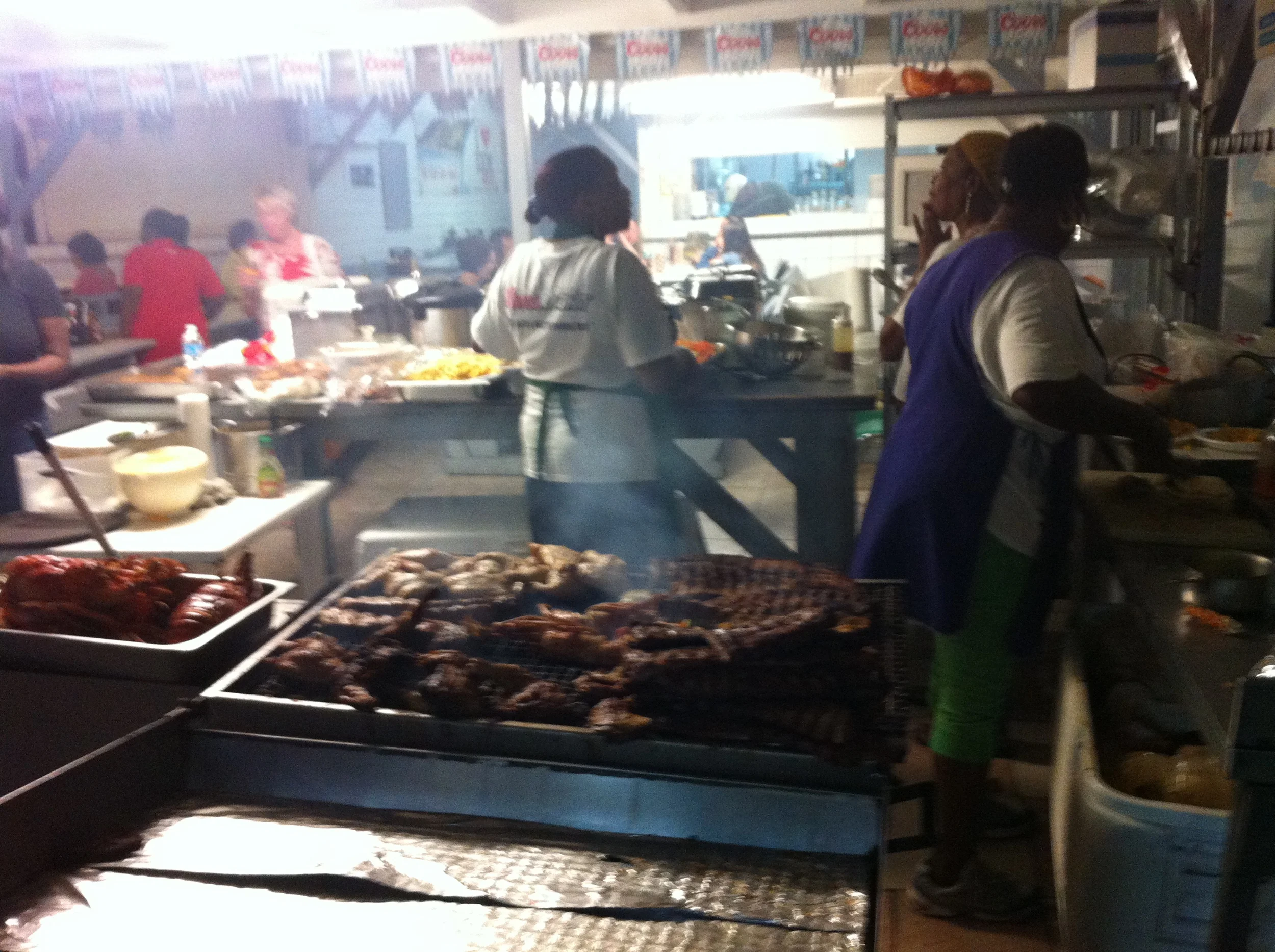 Lokal BBQ i Grande Case