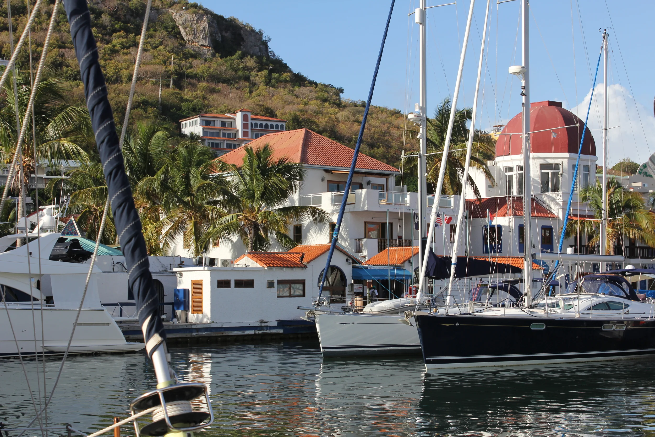 Simpson Bay Marina - kjempekoselig!