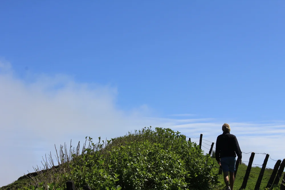 På tur rundt kraterkanten