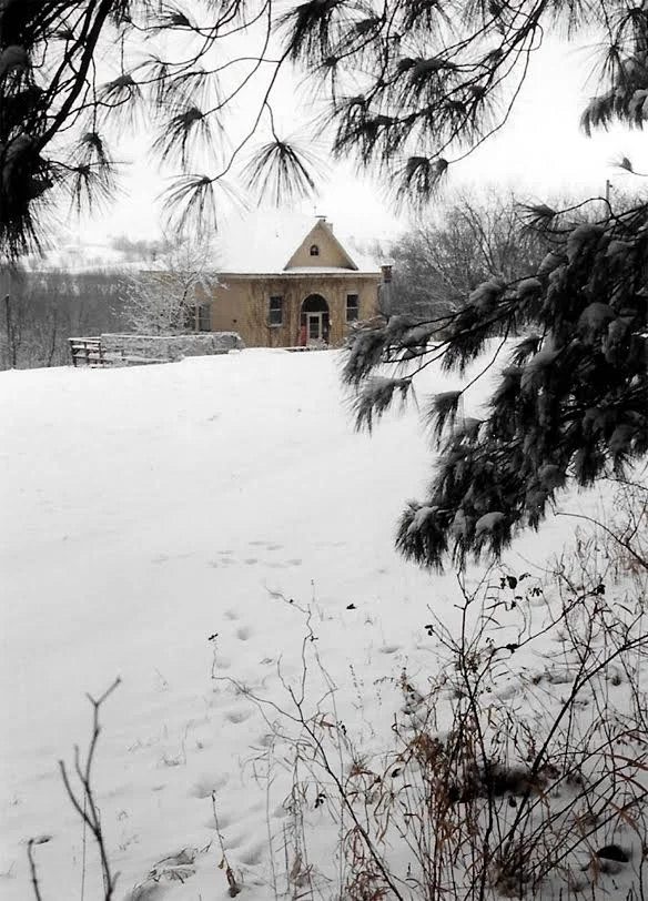 Marc's schoolhouse in winter