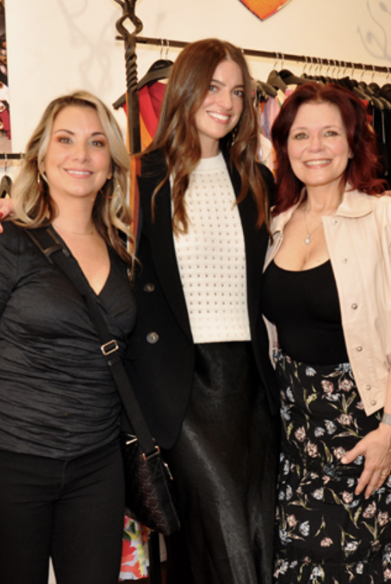   Tara Acosta, Mia Colona and Cyndy Hazelton enjoyed shopping at the boutique     