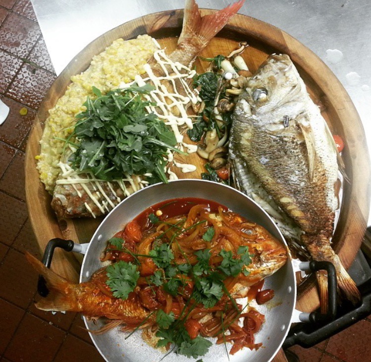 New Zealand Red Sea Bream done in three ways by Chef Rodrigo at Rodney's Oyster House Toronto.