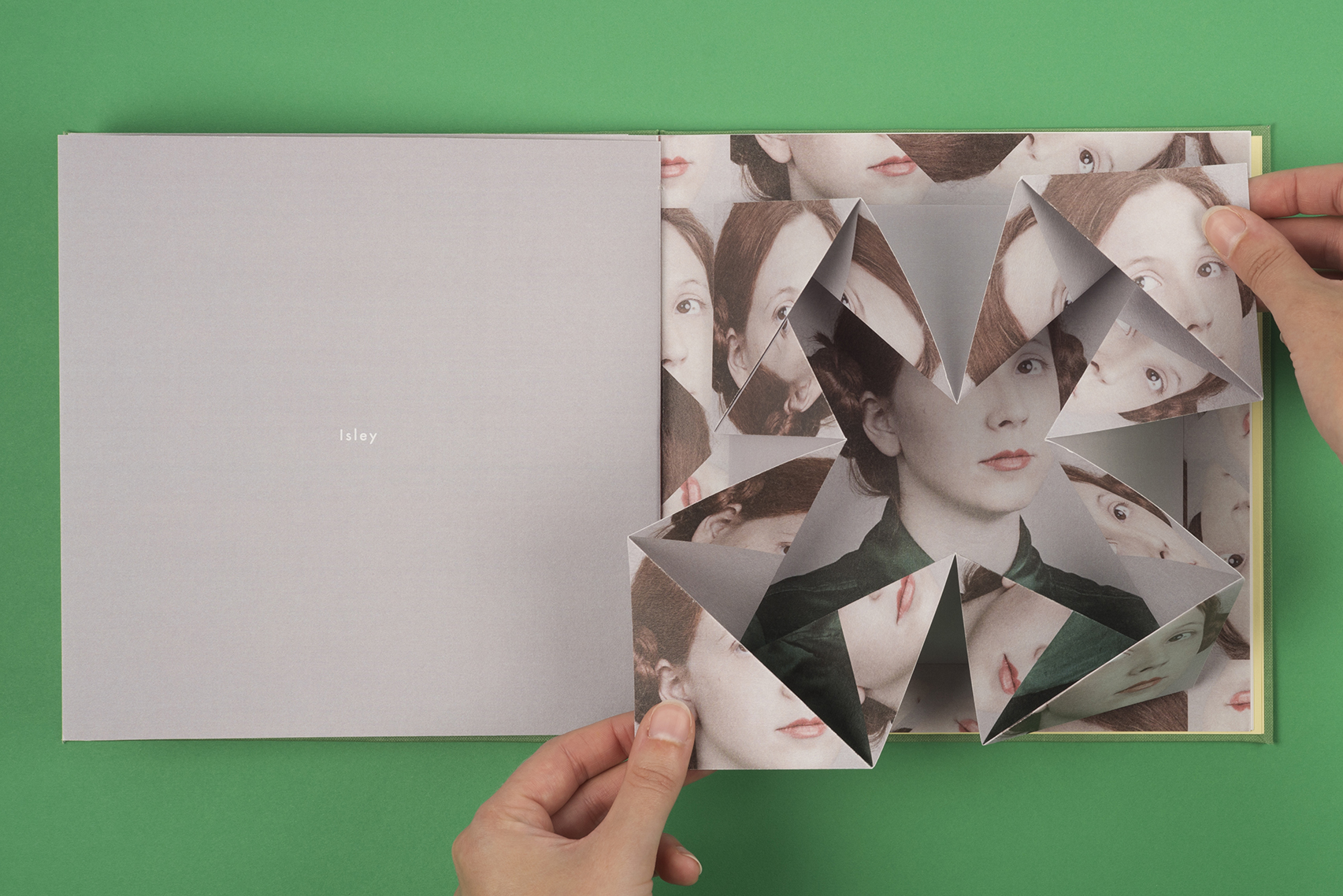 Alma Haser's Cosmic Surgery pop up book. First Edition. Isley paper mechanics portrait.