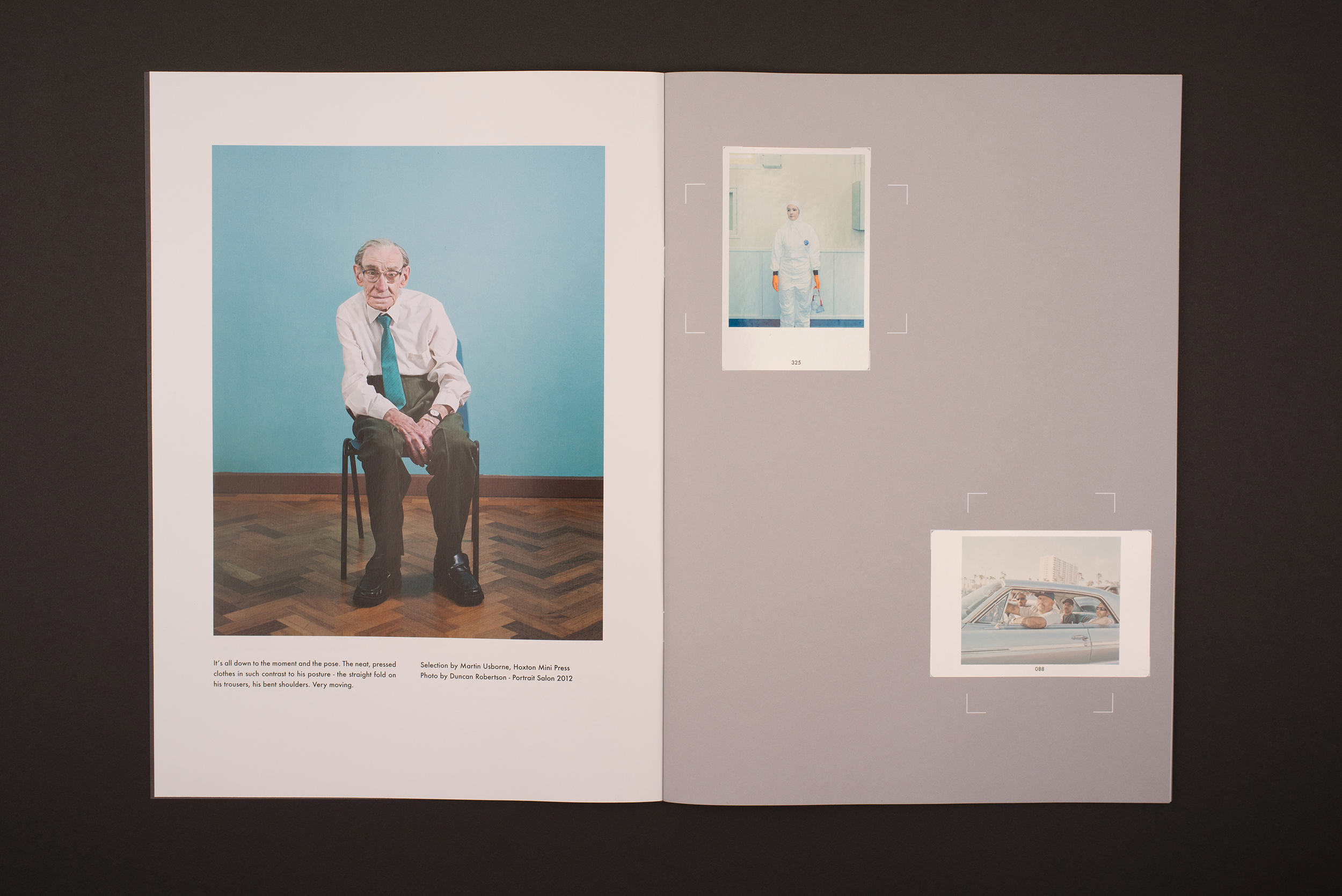 Portrait Salon 2015, 5th year anniversary. Sticker book. Main photograph by Duncan Robertson.