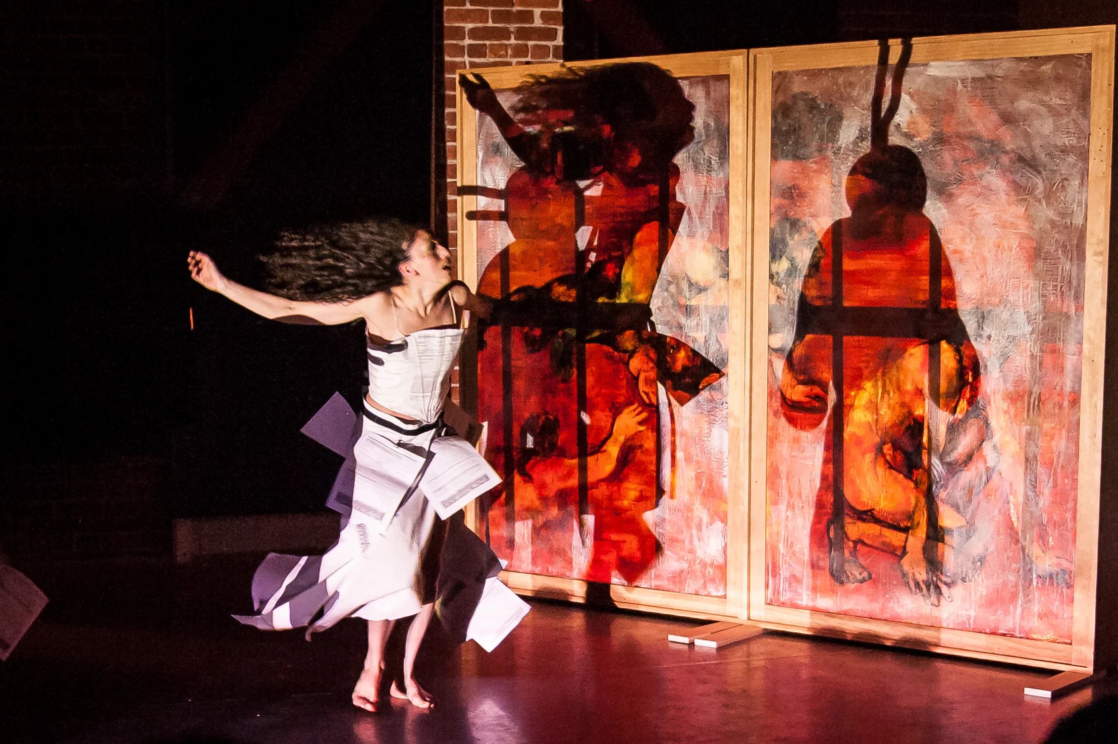Daiane DaSilva from Kinetech Arts . Photo by Andrew Sherman Photography . Costume by Sage Reed . 2014 March 22