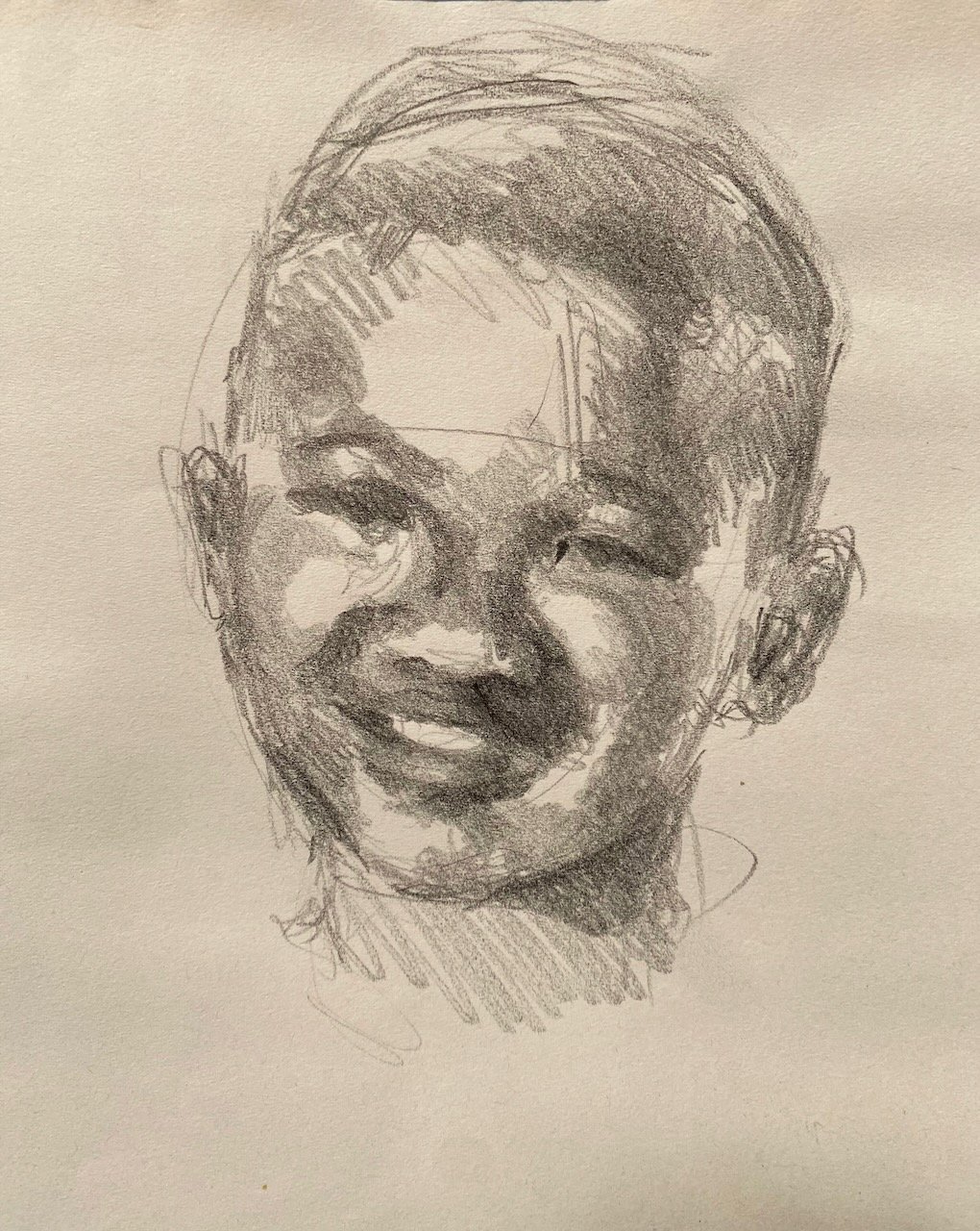 RESERVED – 6 x 7" pencil on paper. Study—Child 2