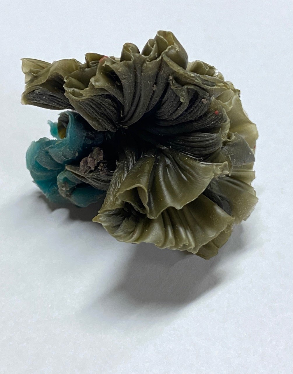 3 x 3 x 3" encaustic sculpture