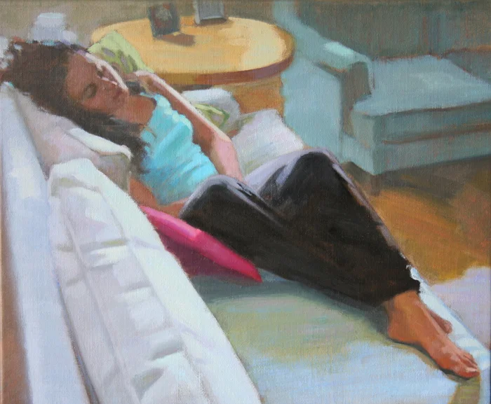  Saturday, Oil, 14 x 17 