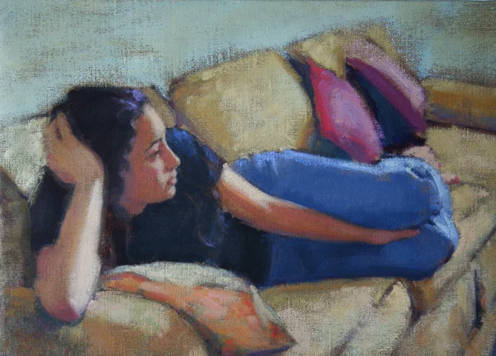  Zoning Out, Oil, 13 x 18 