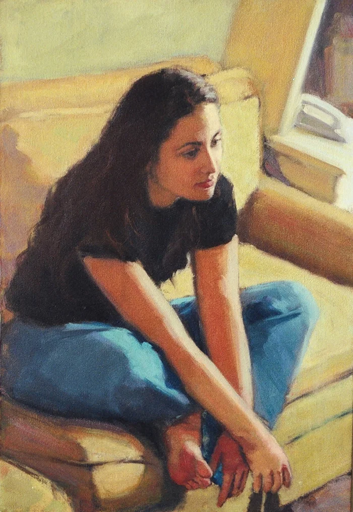 Crossed Arms, Oil, 14 x 21