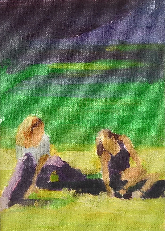  Blue, Green and Yellow, Oil, 6 x 8 